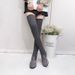 2025 Autumn Winter New Women's Knitted Wool High Tube Flat Over-the-Knee Elastic Martin Boots Versatile Trendy Wholesale_vogvips.com