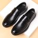 Men's Fashion Loafers Slip-On Leather Shoes Breathable Comfortable Dress Shoes_vogvips.com
