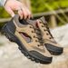 Men's Outdoor Work Boots - Breathable Hiking Shoes With Thick Sole, Lace-Up Round Toe For All-Season Wear_vogvips.com