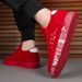 Men's Lightweight Casual Sneakers. Everyday Outdoor Running Skate Shoes For Men. Colors: Black And Red. Sizes: 39 To 48._vogvips.com