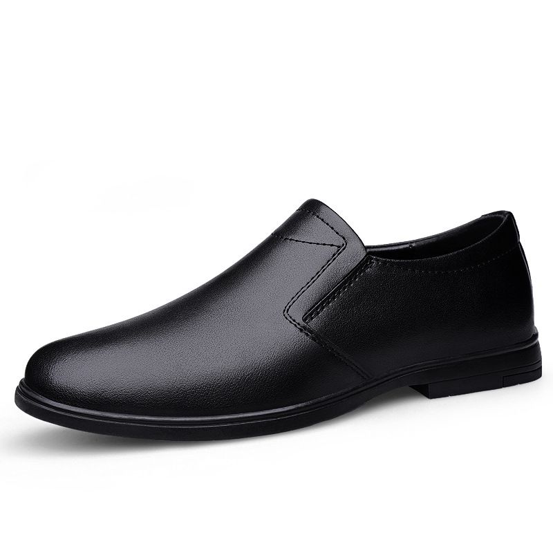 Men's Shoes Leather Shoes Gentleman's Flat Casual Shoes Low Top Foot Loafer Foot Sneakers_vogvips.com