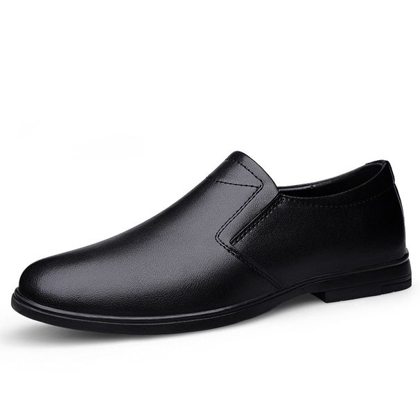 Men's Shoes Leather Shoes Gentleman's Flat Casual Shoes Low Top Foot Loafer Foot Sneakers_vogvips.com
