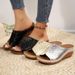 New Large Size Slippers Thick Sole Fish Mouth Car Sewing Women's Slippers_vogvips.com