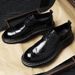 Euro Step New British Brogue Carved Business Derby Men's Trendy Casual Leather Shoes_vogvips.com