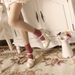 New Summer High-Heeled Women's For Cross-Border E-commerce, College Retro Bowknot Thick-Soled Chunky Heel Strap-On Large_vogvips.com