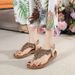 2024 Summer New Bohemian Style Sandwich Beaded Water Diamond Buckle With Elastic Heel Rubber Band Women's Shoes_vogvips.com