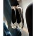 First Encounter The Moonfall Girl~! Women's Square-Toe Bowknot Ballet Flats With Internal Height Increase Silver Mary_vogvips.com