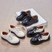 Boys' Leather New Black British Style Student Children's Round Toe Soft Sole Performance Little Flower Boys Show Shoes_vogvips.com