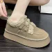Winter Warm Snow with Fur for Short Boots Anti slip Lightweight Comfortable Womens Home Slippers High Top Bread Shoes_vogvips.com