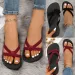 Slippers Women Shoes Flat Open Toe Sequins Summer Casual Fashion Ladies Flip-p Black Non-Slip Basic Sandals_vogvips.com