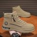 European Warm Series Men's Martin High Top Winter Plush Cotton Shoes British Style Outdoor Hiking Waterproof Non-Slip Work Safety Boots_vogvips.com