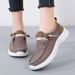 New Thick-Soled Lightweight Couple Style Outdoor Hiking Breathable Canvas Loafers Large Size Men's Slip-On Shoes_vogvips.com