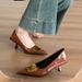 Elegant French Pointed Toe Heels - Comfortable Mid Heel Pumps For Women, Versatile Dress Shoes With Metallic Accents_vogvips.com