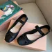 Mary Jane Ballet Designer Elegant Evening Dance Fashion Dress Shoes Flat Sandals Women's Luxury Brand Leather Factory_vogvips.com