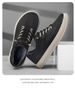 Men's Round Head Board Shoes Cowhide Surface Breathable Casual White Shoes Thick Sole Low Top Sports Men's Shoes_vogvips.com