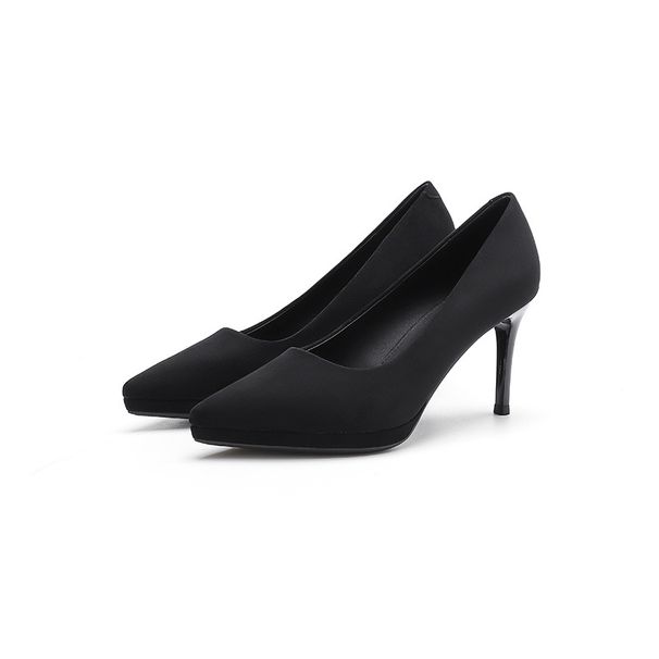 MTX 8088-5 Autumn Suede Shallow Mouth Thin Heel Pointed Toe Single Shoes Waterproof Platform Sexy Solid Color High Heels For_vogvips.com