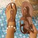 Thong For Women 2026 New Simple Fashion Flats Elastic Band Outdoor Beach Shoes Casual Ladies Rome Sandals Plus Size 43_vogvips.com