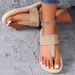 Women's Fashion Trend Non-slip Wear Comfortable Soft Soled Linen Strap Sandals_vogvips.com