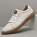 Men's Board Shoes Cowhide Surface Low-top Shallow Mouth Shoes Lace-up Round Head Comfortable Small Leather Shoes_vogvips.com