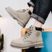 European Warm Series 2025 Spring New Casual Martin For Men Durable Wear-Resistant High-Top Work Fashion Men's Yellow Boots_vogvips.com