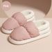 Glide Women S Slippers With Heel Autumn And Winter Home Couple S Warm Slippers Indoor Household Down Cotton Shoes For Men_vogvips.com