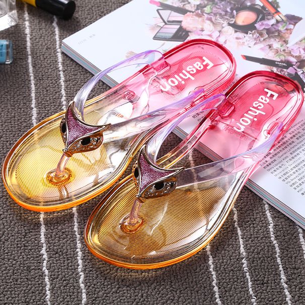 Crystal Fashion Non-slip Flip-flops Beach Cool Slippers Schoolgirl Summer Internet Celebrities Ins Korean Version Of Social Flat Outside_vogvips.com