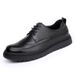 Euro Step 2025 Spring And Autumn New Genuine Brogue Carved Formal Trendy Men's Thick-Soled Business Casual Leather Shoes_vogvips.com