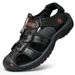 Summer Genuine Mens Casual Outdoor Leather Sandals For Men Beach Roman Shoes Plus Size 38-48_vogvips.com