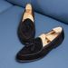 Men's Shoes Summer Breathable Loafers, Fashionable Retro Slip On Loafers, Suede Slip On Loafers With Tassels._vogvips.com