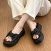 Elegant Thick-soled Women's Summer Outdoor Slippers 2026 New Model, Suitable For Pairing With Skirts, Fashionable_vogvips.com