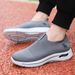 Men's Spring Fashion Knit Slip-On Shoes - Lightweight Platform Casual Sneakers, Breathable Dad Shoes For Everyday Wear_vogvips.com