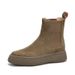 Genuine Leather Thick-Soled Martin 2025 Autumn New Two-Layer Cowhide Cigarette Boots Style Women's Shoes_vogvips.com