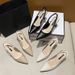 2025 Spring/Summer New Pointed High Heels Thin Heel Closed Toe Sandals Backless Shallow Mouth Single Shoes Women_vogvips.com
