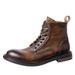 European Warm Series Genuine Short Mid-Cut Work Martin First Layer Cowhide High-Top Leather Shoes New Men's Boots_vogvips.com