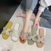 Korean Style INS Trend One-Word Pearl Strap Casual 2025 Summer Outdoor Fashion Flat Slippers_vogvips.com