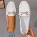 Women's Comfortable Low Heel Casual Shoes - Round Toe Slip-On Sneakers With Thick Sole, Breathable & Lightweight For Everyday Wear_vogvips.com
