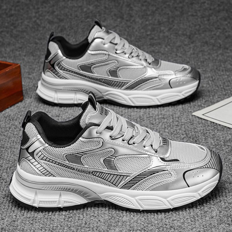 Men's Shoes Spring New Summer Breathable Mesh Casual Sports Shoes Men's Versatile Platform Trendy Shoes Heightening Dad Shoes_vogvips.com