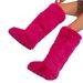 Women's Knee-High Faux Fur Snow Boots – Winter Warm Y2K Style High Boots With Fringe Detail_vogvips.com