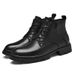 Leather Velvet Casual Men's Leather Boots Outdoor Cotton Thermal Martin Boots Thick-soled Tooling Men's Shoes_vogvips.com