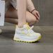 Thick-soled White Sneakers For Petite Women, 2026 Spring New Popular Casual Fashion Versatile Height-increasing Women's_vogvips.com
