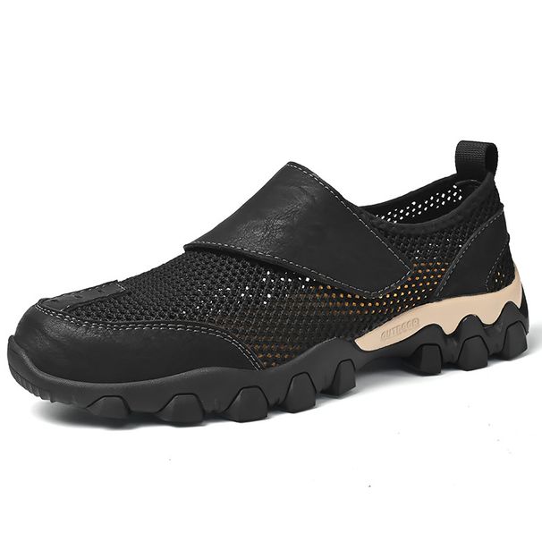 Men's Summer Breathable Hole Shoes Beach Shoes Mesh Soft Sole Non-Slip Lightweight Outdoor Sports Casual Shoes_vogvips.com
