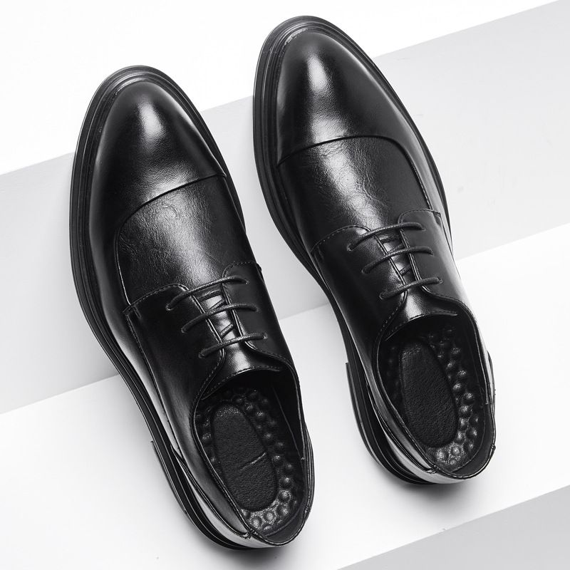 2020 New Men's Pointed Toe Shoes Korean Fashion Dress Business Casual Shoes Men's Wedding Shoes Wholesale 3092-F_vogvips.com