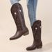 Women's Embroidered Round Toe Chunky Heel Mid-Calf Boots Stylish Casual Riding Boots For Daily Wear Holiday Fashion Daily Women's Boots_vogvips.com