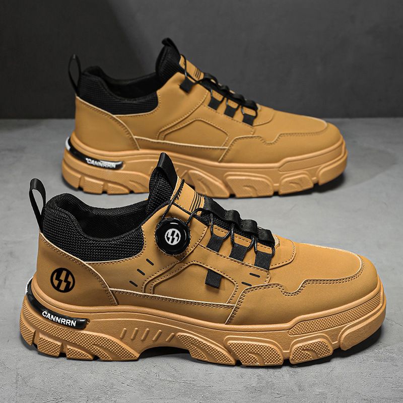 European Warm Series Autumn 2025 New Breathable Work Shoes Trendy Versatile Martin Boots Men's Thick-Soled Casual Sneakers_vogvips.com
