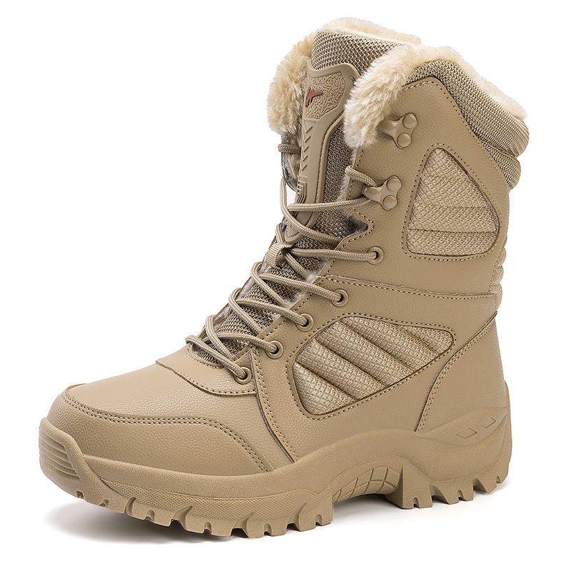 Snow Boots For Men, Outdoor Skiing, Warm Cotton Shoes, Waterproof, Cold Proof, Windproof, High Cut Cotton Boots_vogvips.com