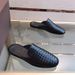 Straight Genuine Leather Woven Toe Caps, Half Slippers, Men's Lazy Casual Shoes, No Heels, Loafers_vogvips.com
