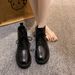 Casual Versatile Single 2024 New Model 42 Large Size Autumn Round Toe Lace-up Women's Martin Boots_vogvips.com