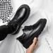 Spring And Summer Work New Business Waterproof Black Leather Chef Shoes Men's Korean Style Versatile Martin Boots_vogvips.com