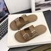 Women's Summer Outdoor Slippers 2025 New Fairy Style With Dress Flat Beach Sandals Seaside Slides_vogvips.com