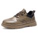 Spring Men's Shoes Leather Work Shoes Men's British Retro Non-Slip Sports Casual Leather Board Shoes Short Leather Shoes_vogvips.com